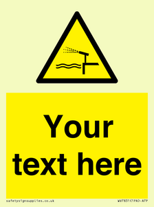 Custom warning water cannon